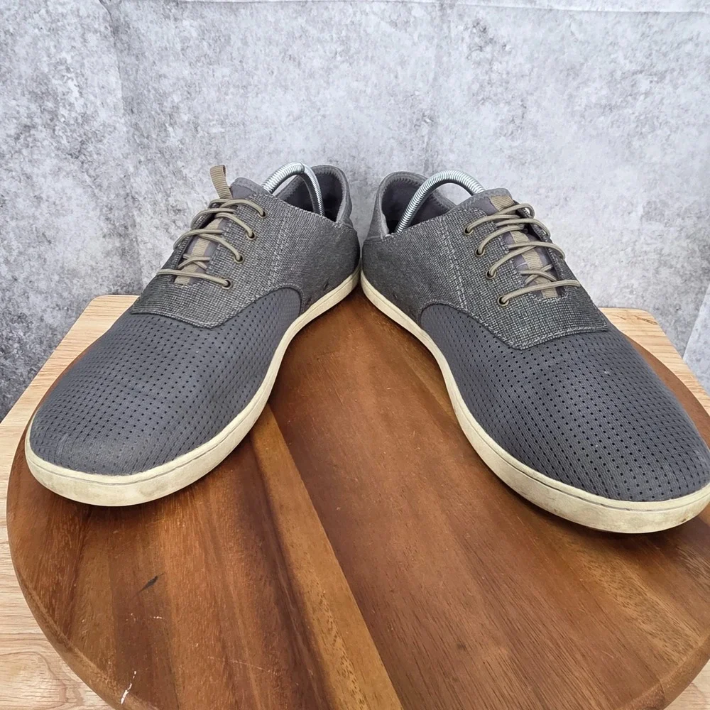 OluKai Nohea Moku Sneakers Men‎ 11 M Gray Slip On Comfort Casual Shoes Low Top